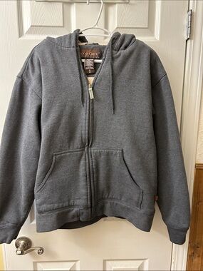Moose Creek Charcoal Gray Zip-Up lined Hooded Sweatshirt